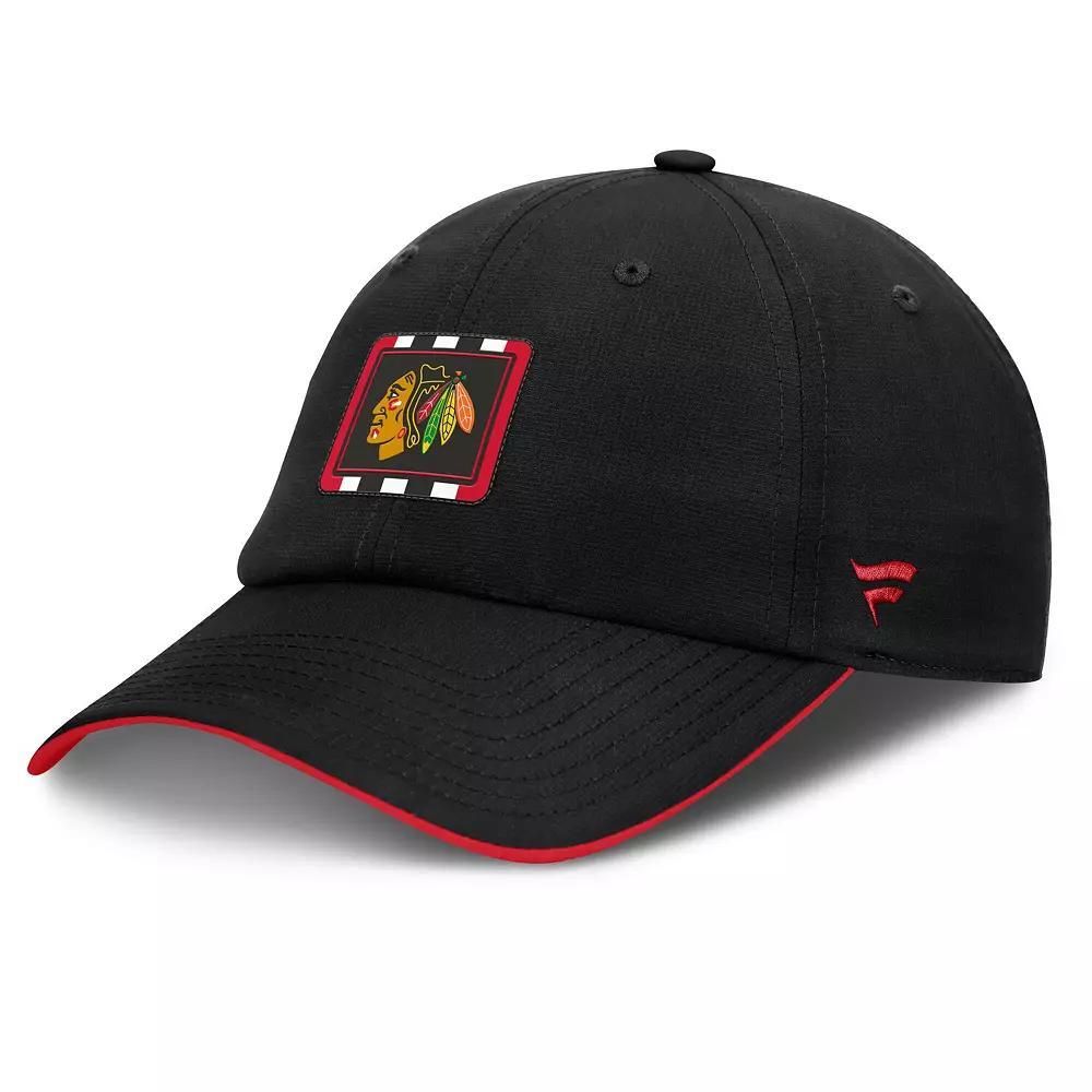 Men's Fanatics Black/Gold Pittsburgh Penguins Authentic Pro Ripstop Adjustable Hat Product Image