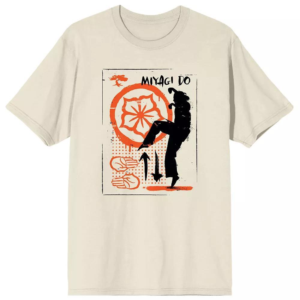 Men's Cobra Kai Miyagi Do Pose Tee, Size: Large, White Product Image