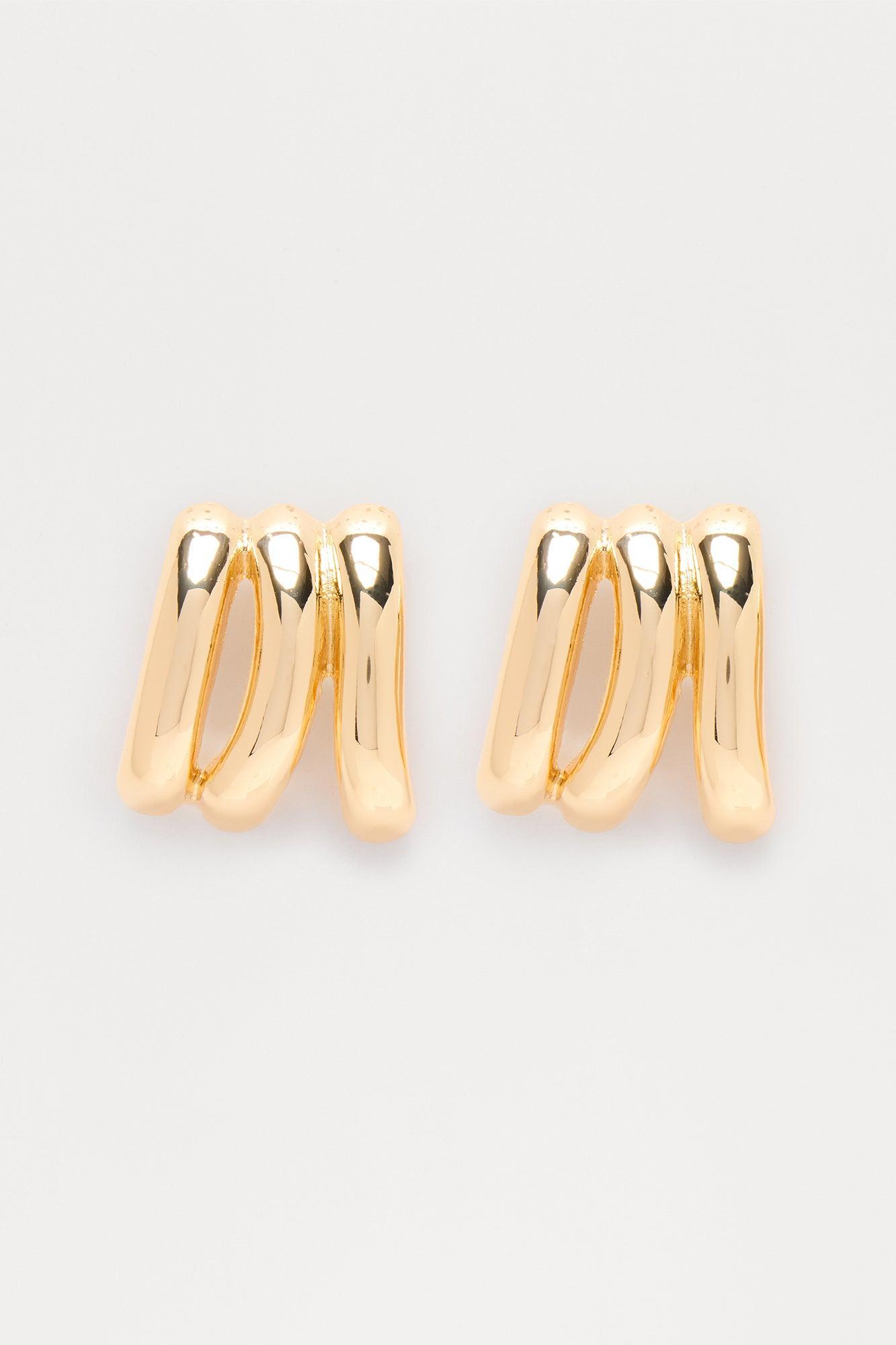 Tahliah Hardware Statement Drop Earrings - Gold Female Product Image