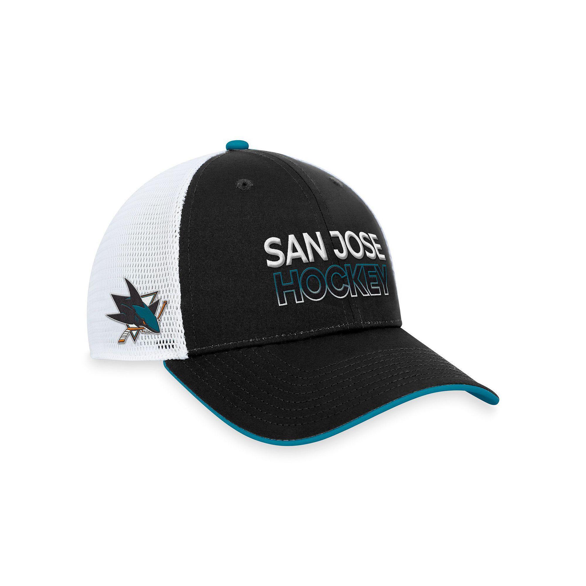 Men's Fanatics Branded  Black San Jose Sharks Authentic Pro Rink Trucker Adjustable Hat, Sks Black Product Image