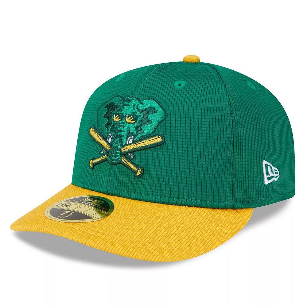 Men's New Era  Kelly Green Oakland Athletics 2024 Batting Practice Low Profile 59FIFTY Fitted Hat, Size: 7 3/8 Product Image
