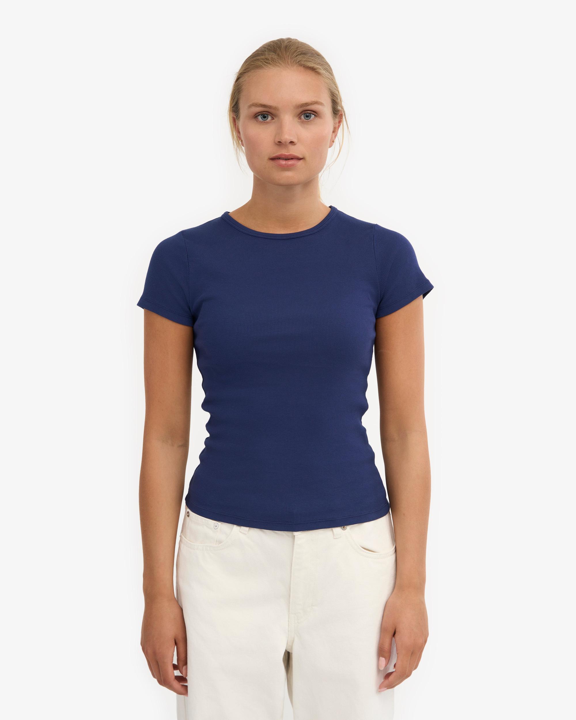 Organic Rib T-Shirt - Oxblood Red Product Image