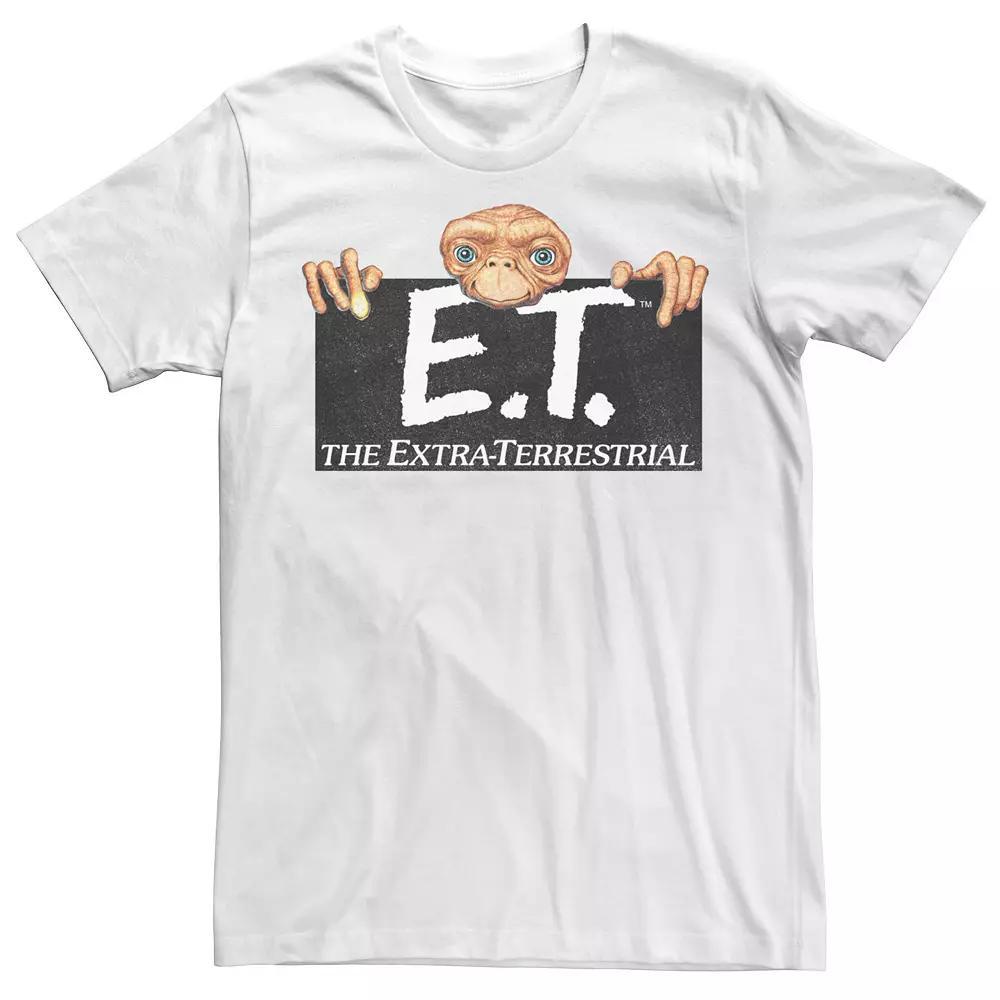 Men's E.T. Terrestrial Hanging On A Movie Logo Tee, Size: XXL, White Product Image