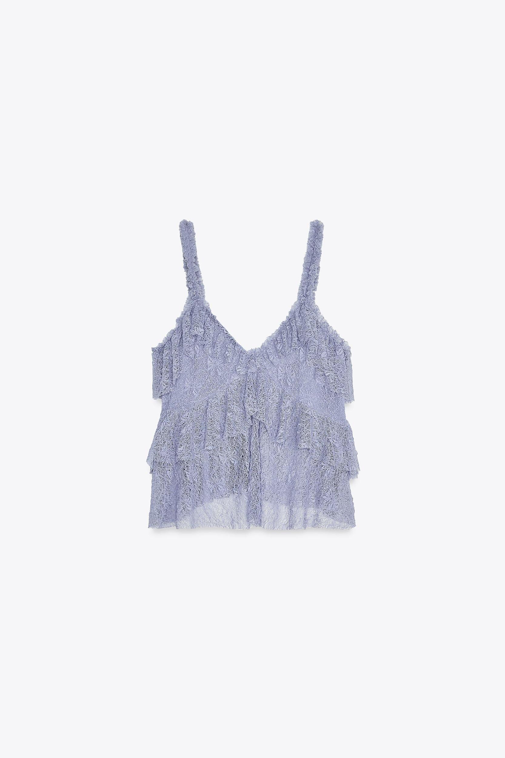 LACE RUFFLE TOP Product Image