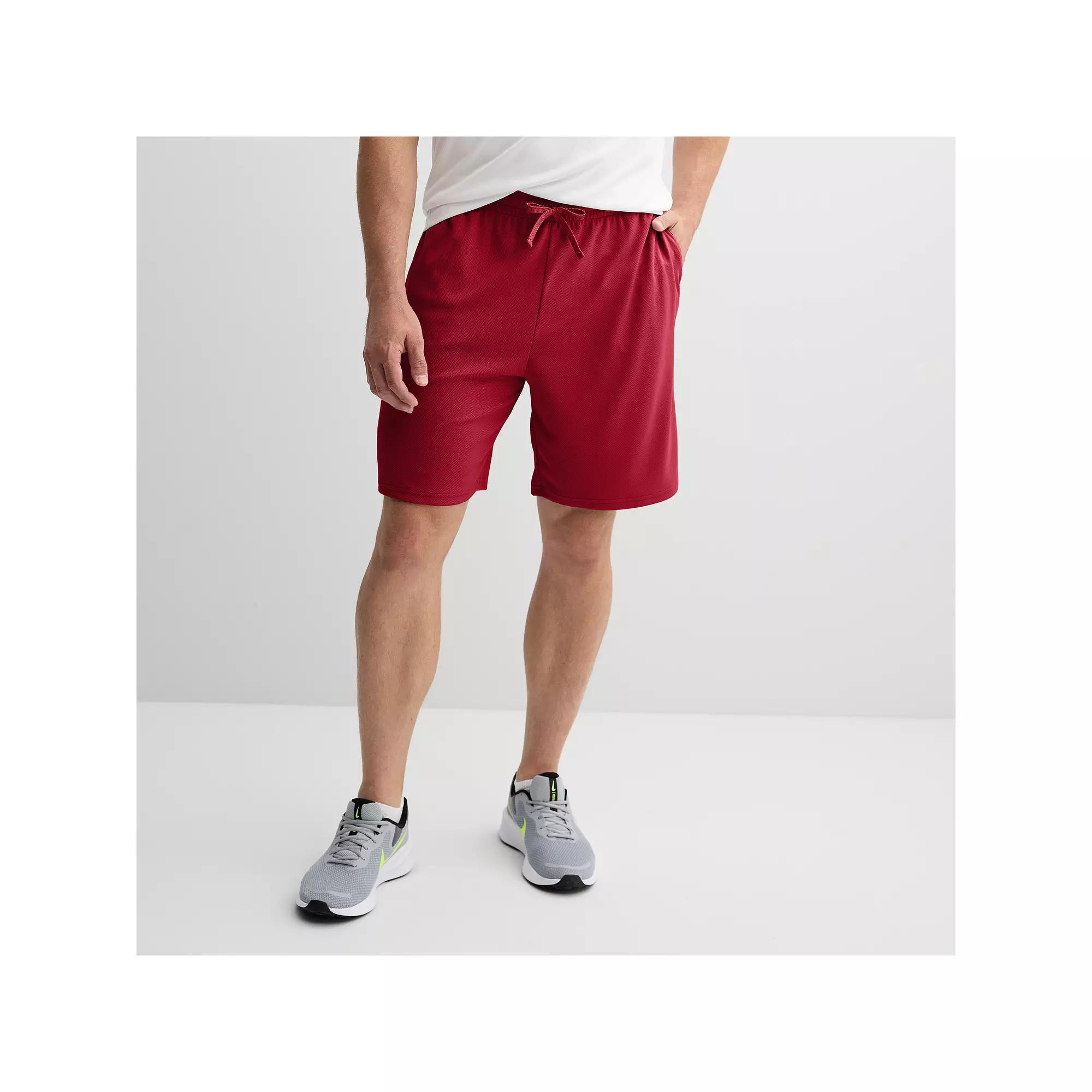 Men's Tek Gear® 9 in. Mesh Shorts, Size: Medium, Red Flower Product Image