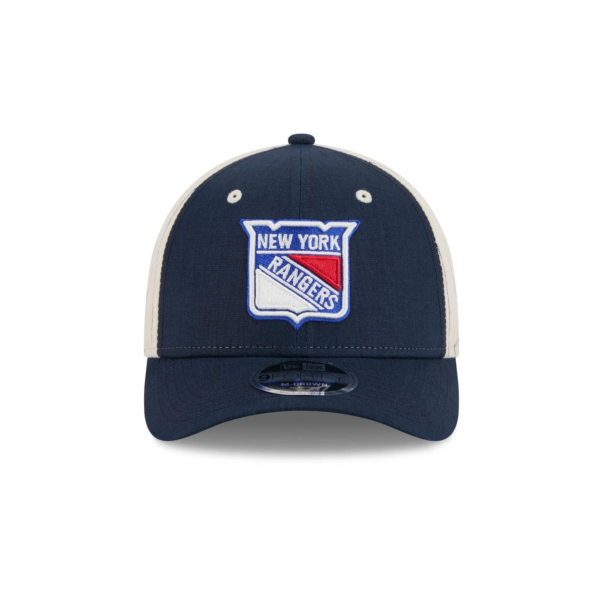 New York Rangers Linen 9FORTY M-Crown Snapback Hat Male Product Image