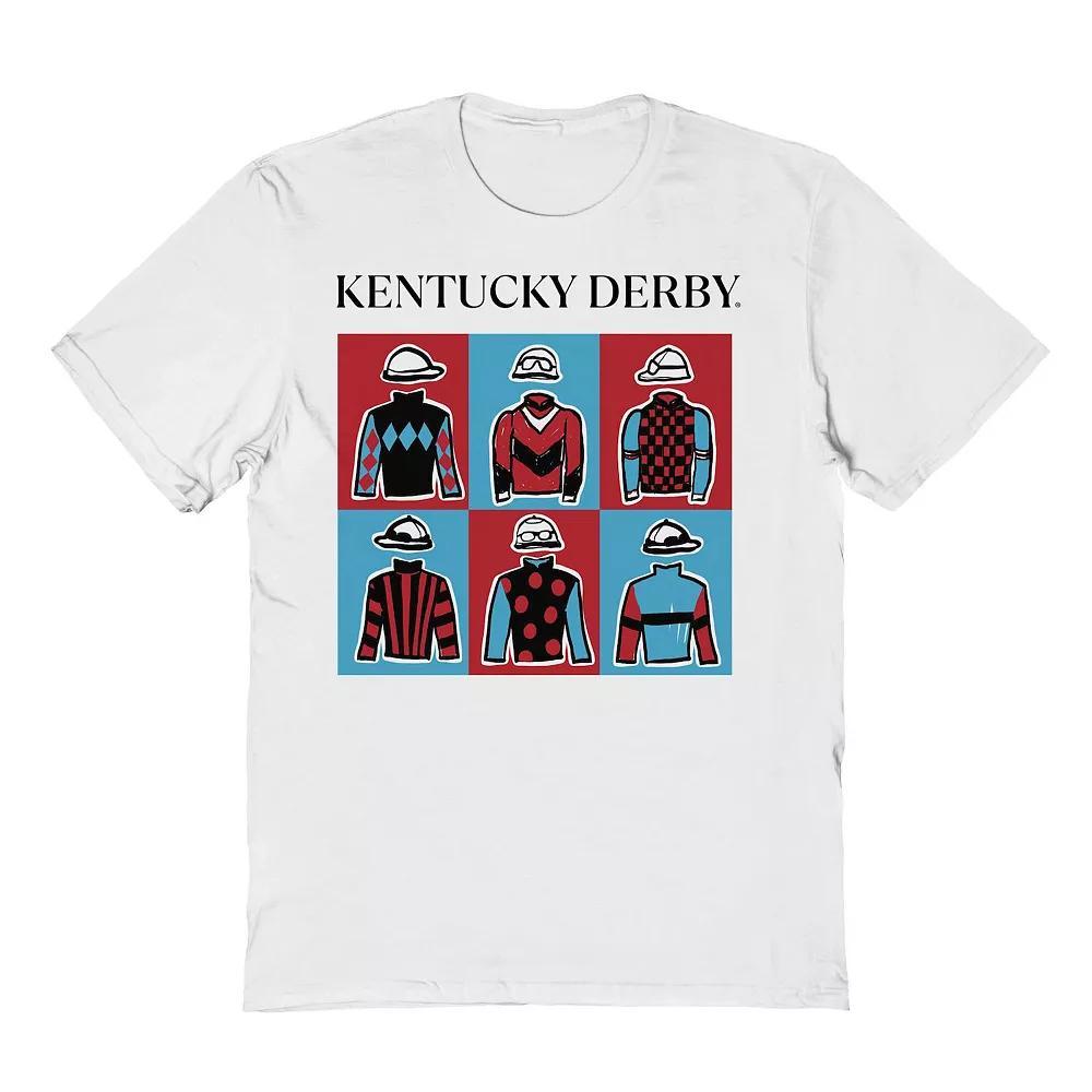 Men's Kentucky Derby Pop Art Rider Graphic T-Shirt, Size: Small, White Product Image
