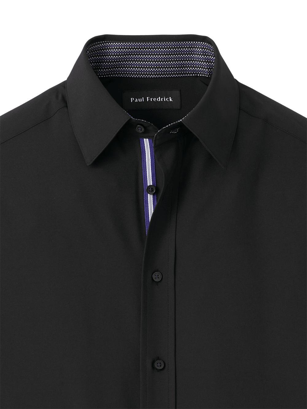 Performance Stretch Solid Casual Shirt - Black Product Image