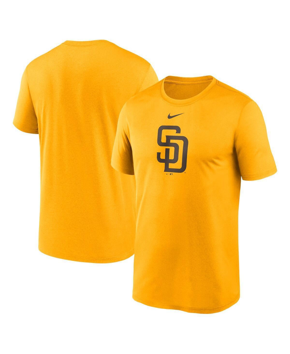 Men's Nike Gold San Diego Padres Legend Fuse Large Logo Performance T-Shirt, Size: 2XL, Yellow Product Image
