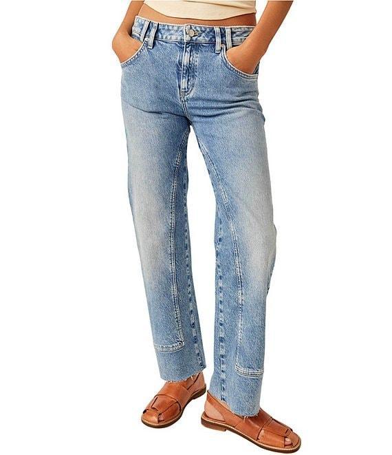 Free People Risk Taker High Rise Straight Leg Jeans Product Image
