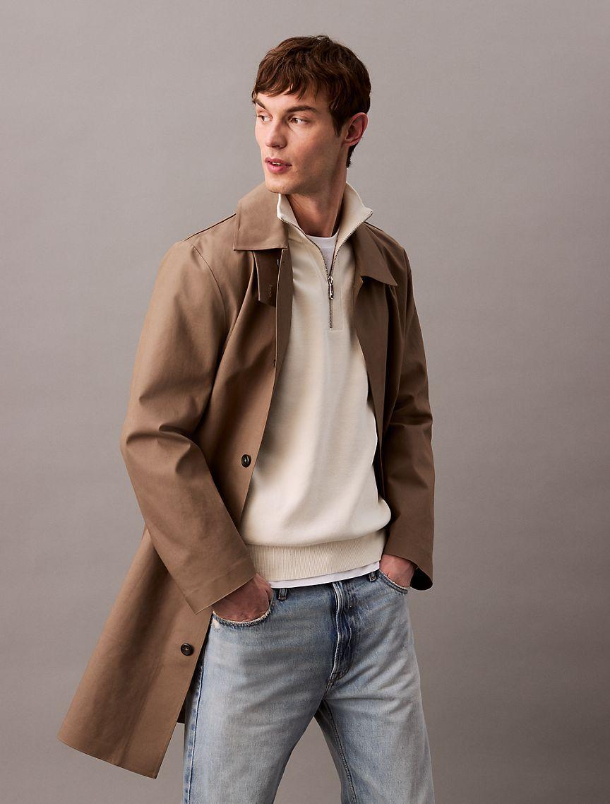 Smooth Cotton Quarter Zip Sweater Product Image
