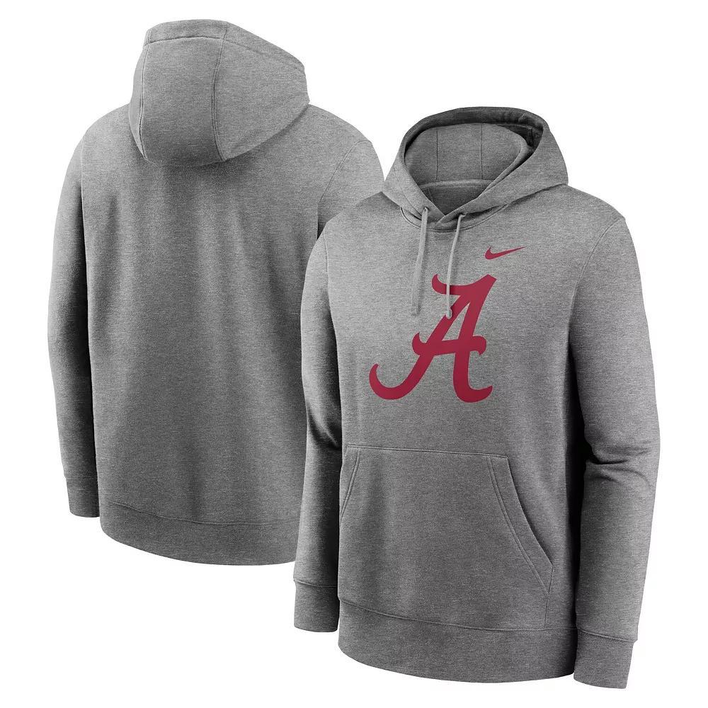 Men's Nike Heather Gray Alabama Crimson Tide Primetime Evergreen Club Fleece Pullover Hoodie, Size: 2XL, Grey Product Image