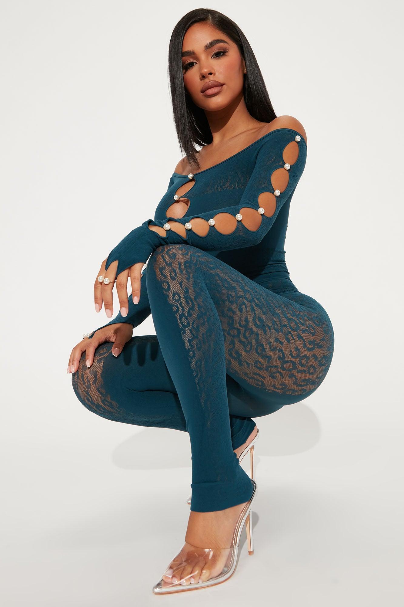 Sierra Seamless Jumpsuit - Teal Product Image