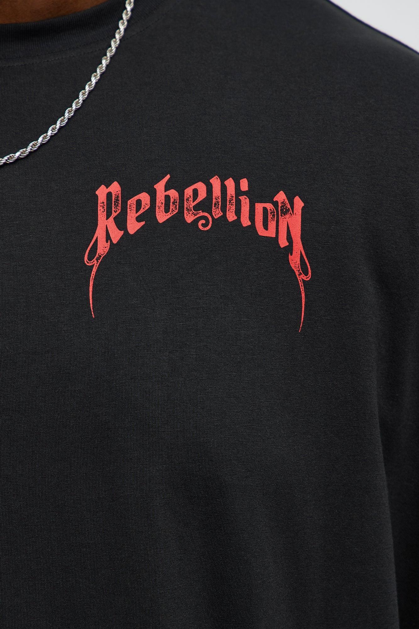 Rebellion Freedom Oversized Short Sleeve Tee - Black Product Image