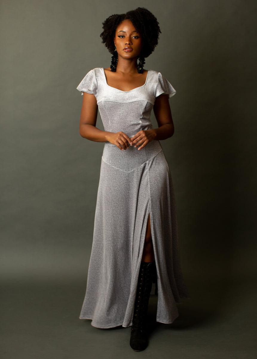 Anastasia Maxi Dress in Pebble Female Product Image