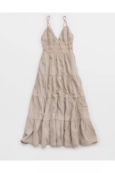 Aerie Lace Mix Midaxi Dress Women's Product Image