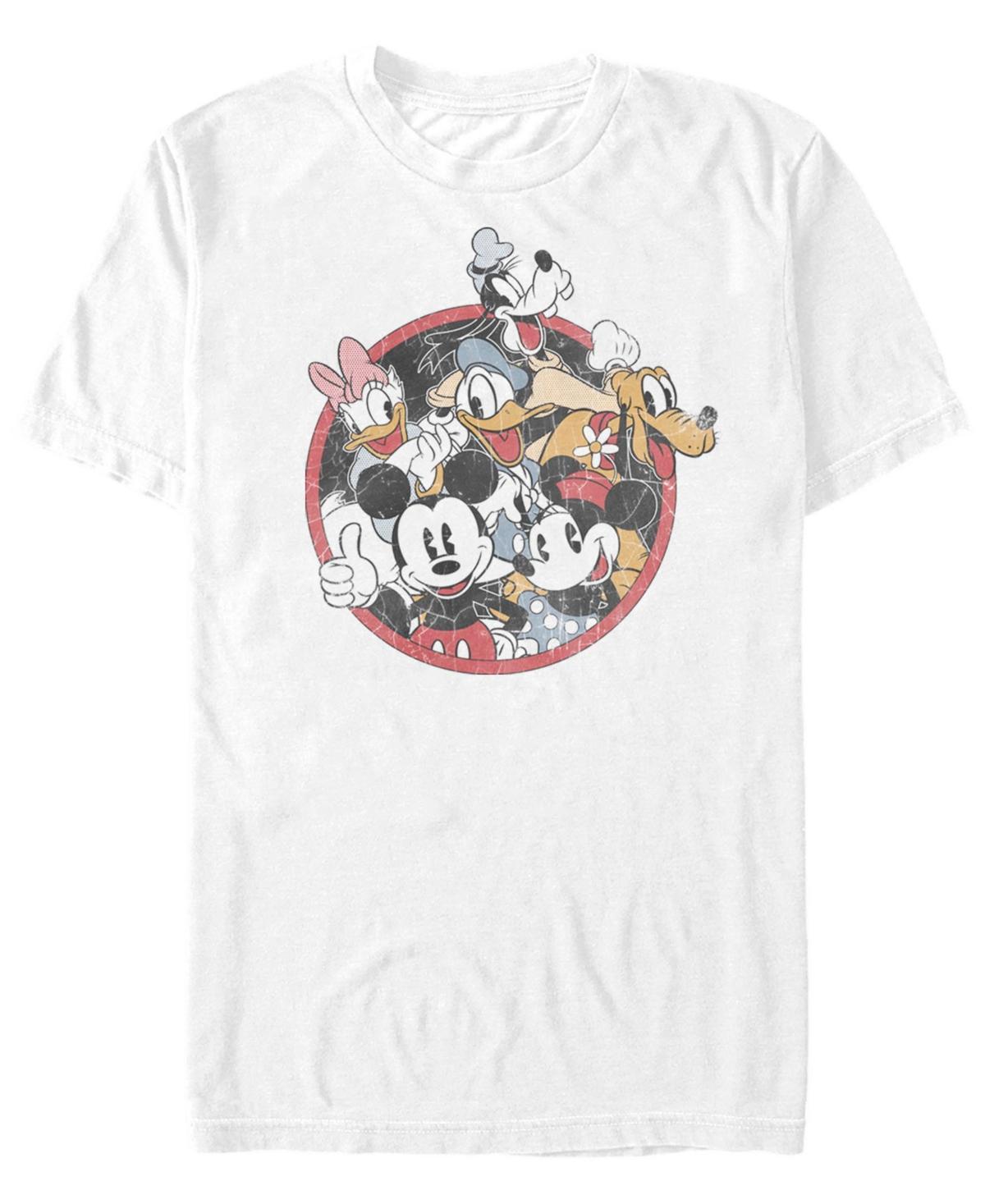 Disney's Mickey & Friends Classic Group Shot Men's Tee, Size: Large, White Product Image