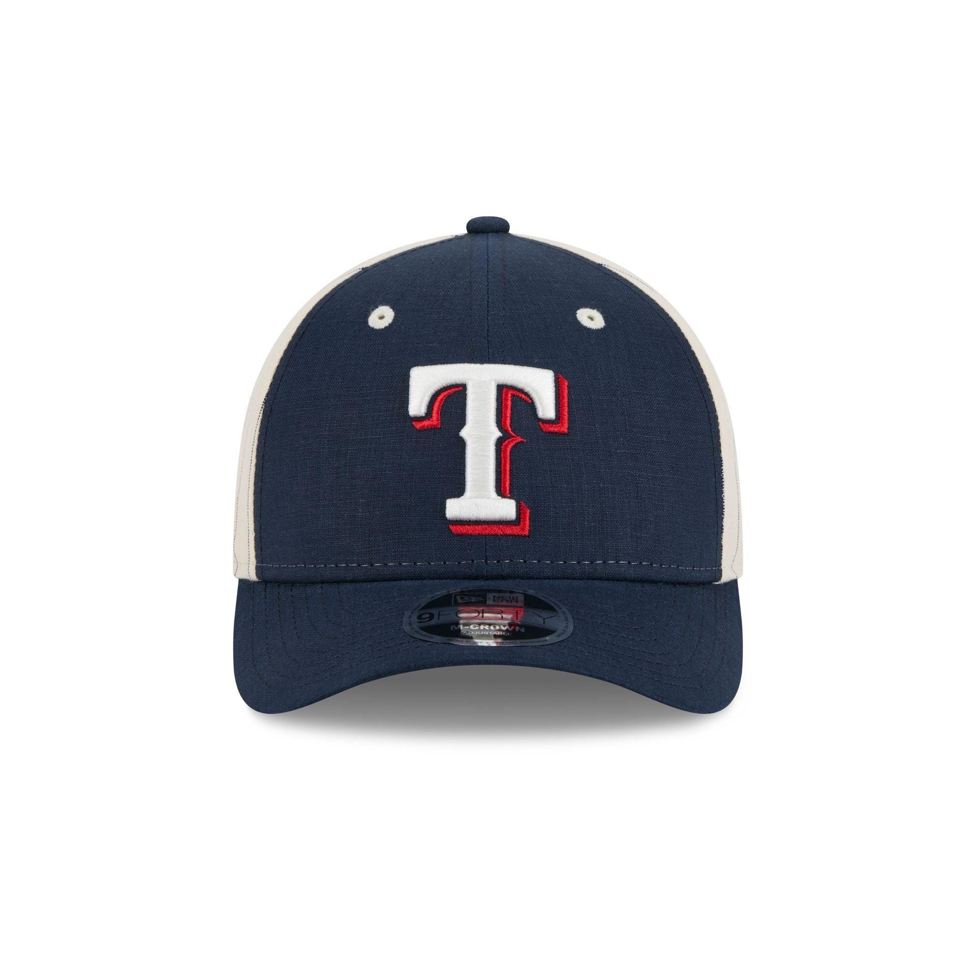 Texas Rangers Linen 9FORTY M-Crown Snapback Hat Male Product Image