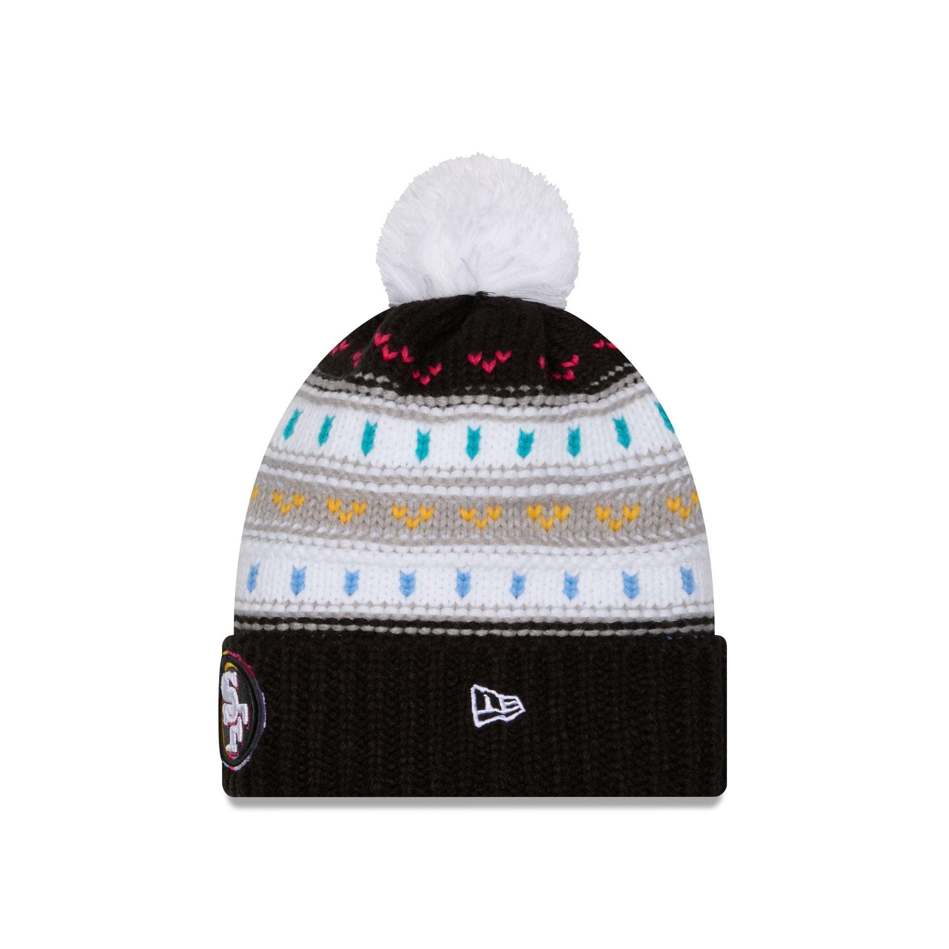 San Francisco 49ers 2025 Crucial Catch Women's Pom Knit Hat Female Product Image