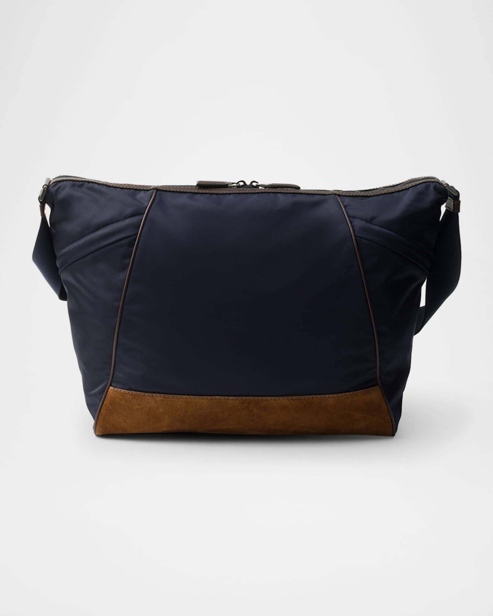 Men's Re-Nylon, Leather, and Suede Shoulder Bag Product Image