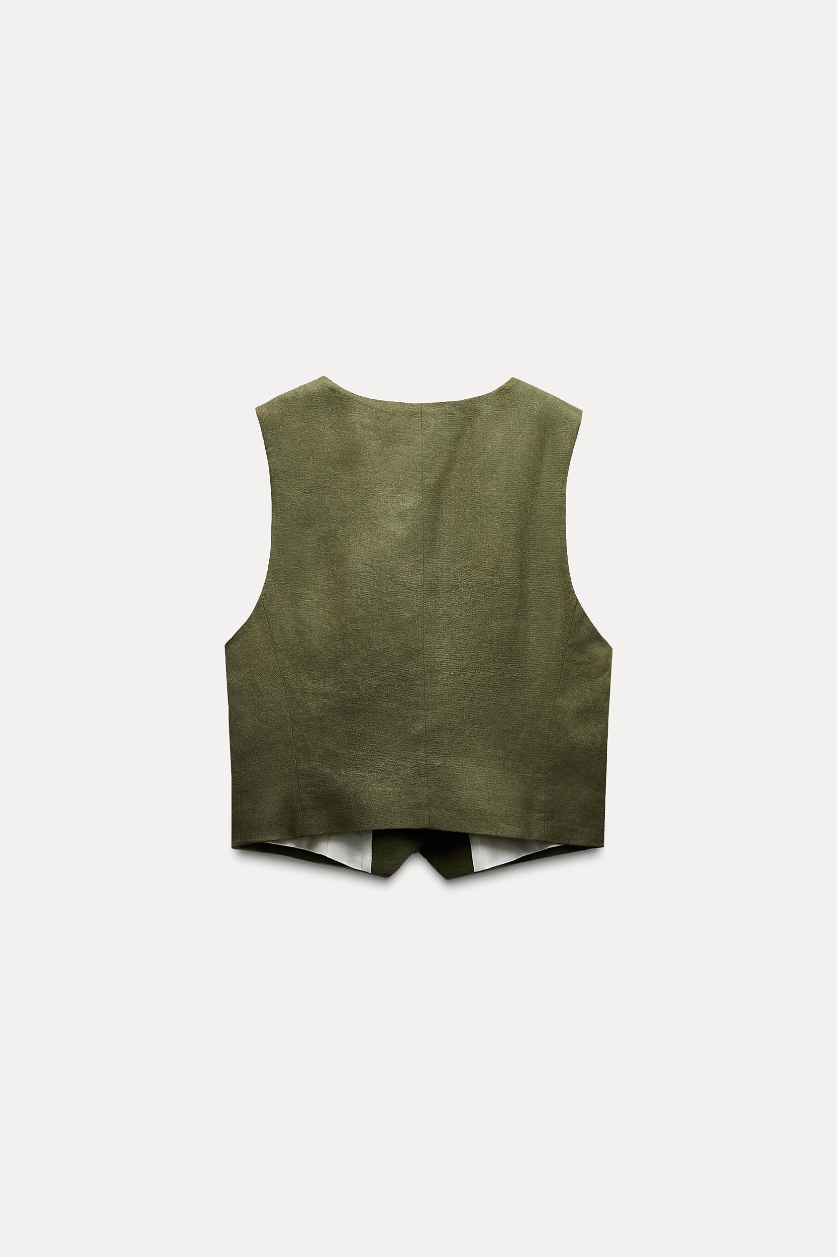 TAILORED LINEN BLEND WAISTCOAT Product Image