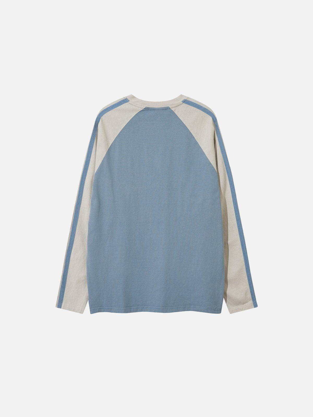 Aelfric Eden Color Blocking Graphic Long Sleeve T-Shirt Product Image