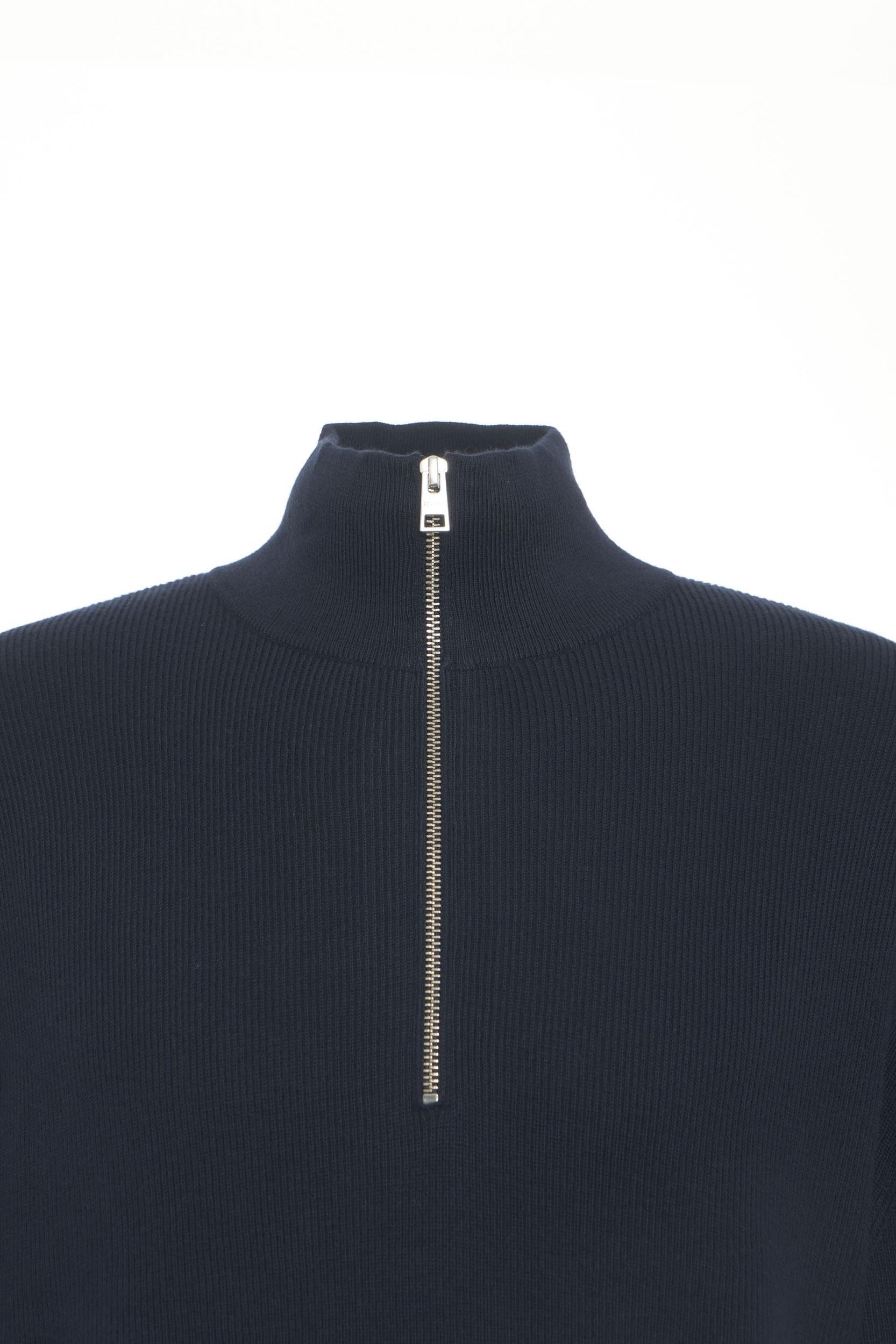 Knit sweater with zip Product Image