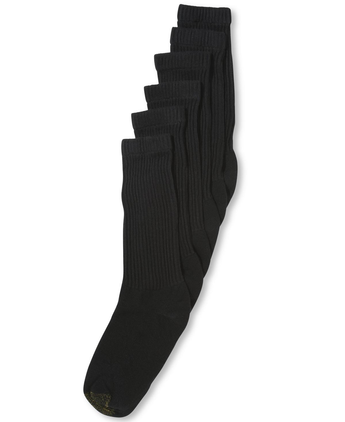 Mens GOLDTOE 6-pack Athletic Cushioned Cotton Crew Socks Product Image