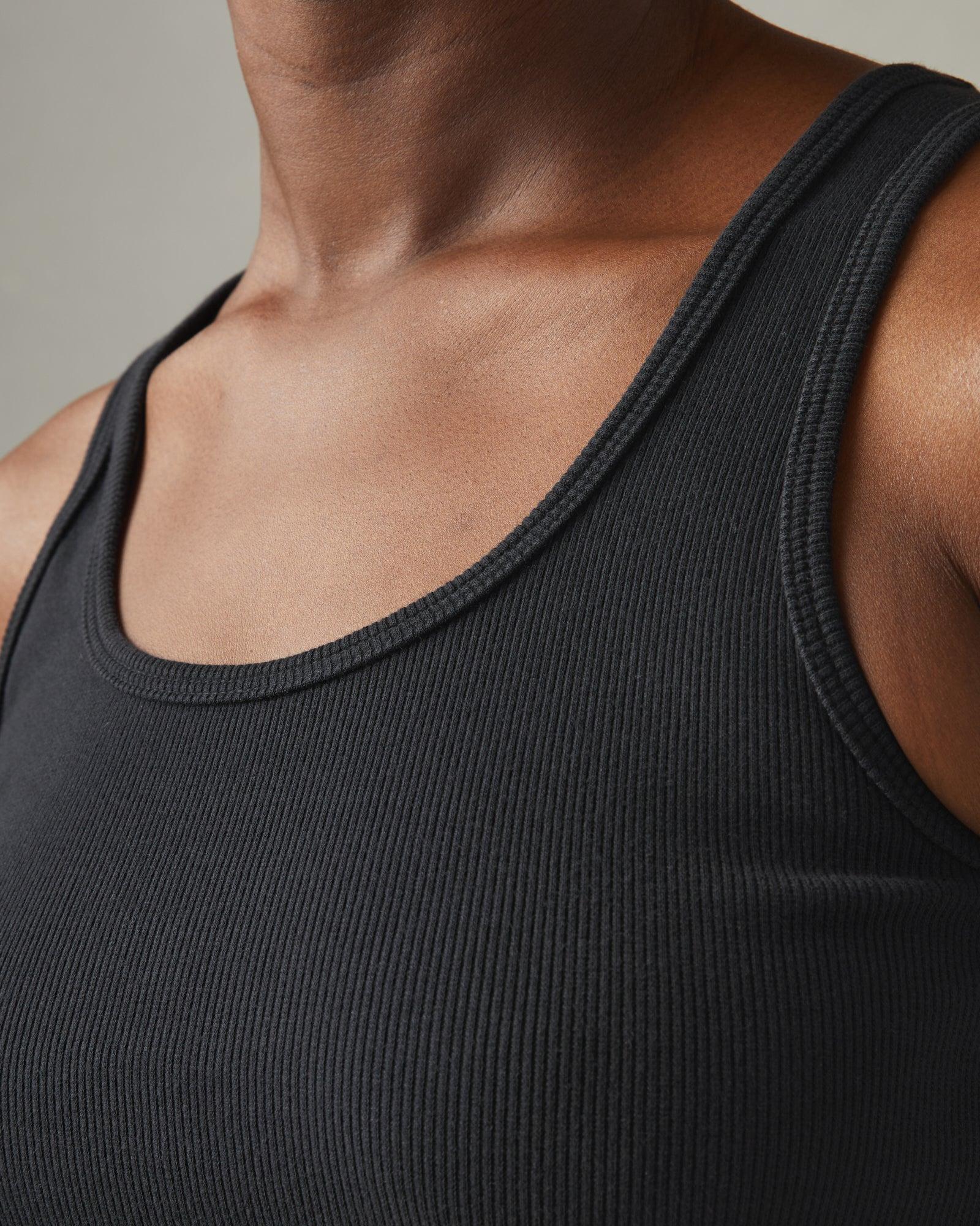 Women's Rib Tank - Black Product Image
