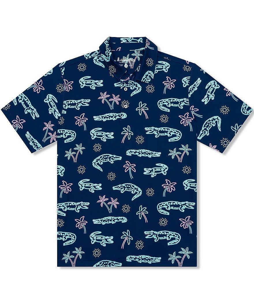 Chubbies Dino Delight Short Sleeve Performance Family Matching Polo Shirt Product Image
