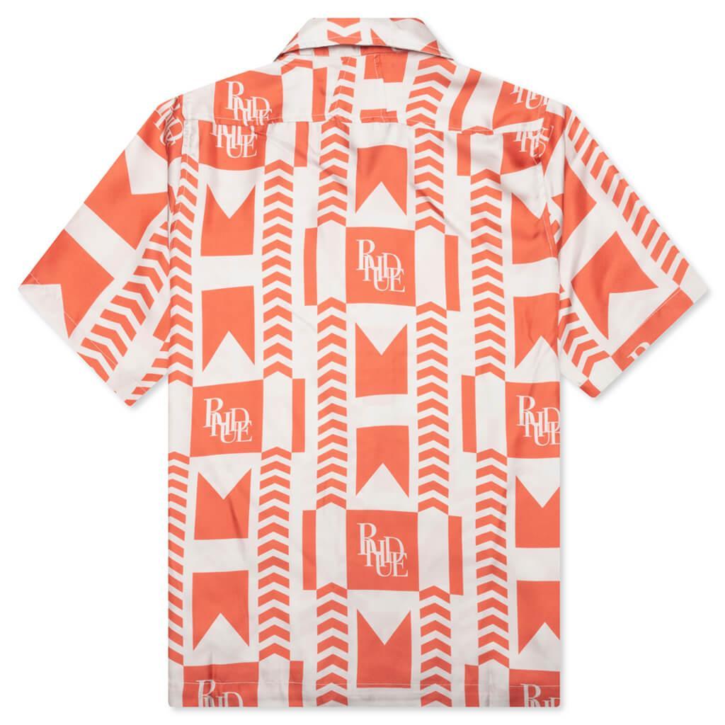 Grasse Button Up - Orange/Ivory Male Product Image