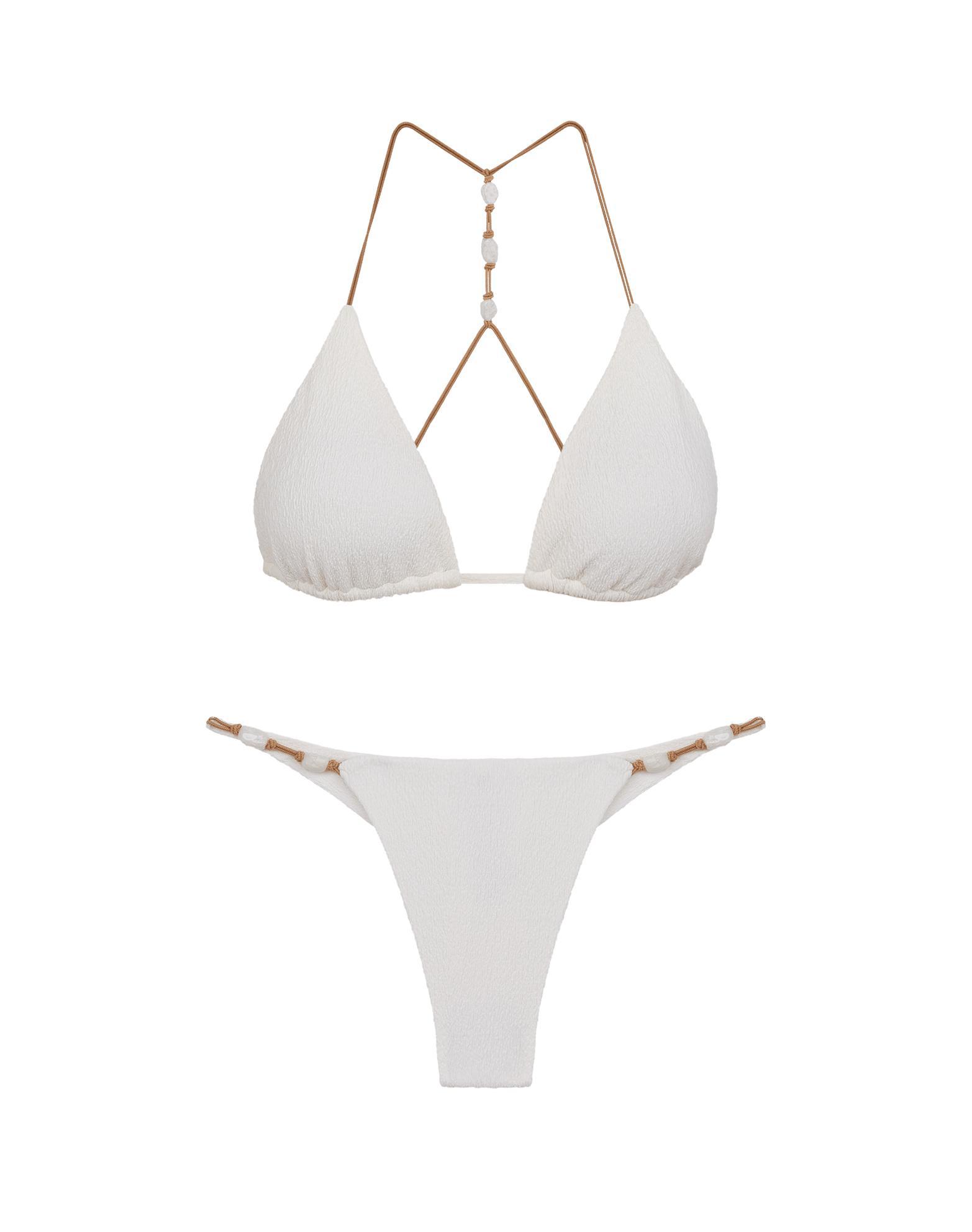 Firenze Ney T Back Tri Top - White Product Image