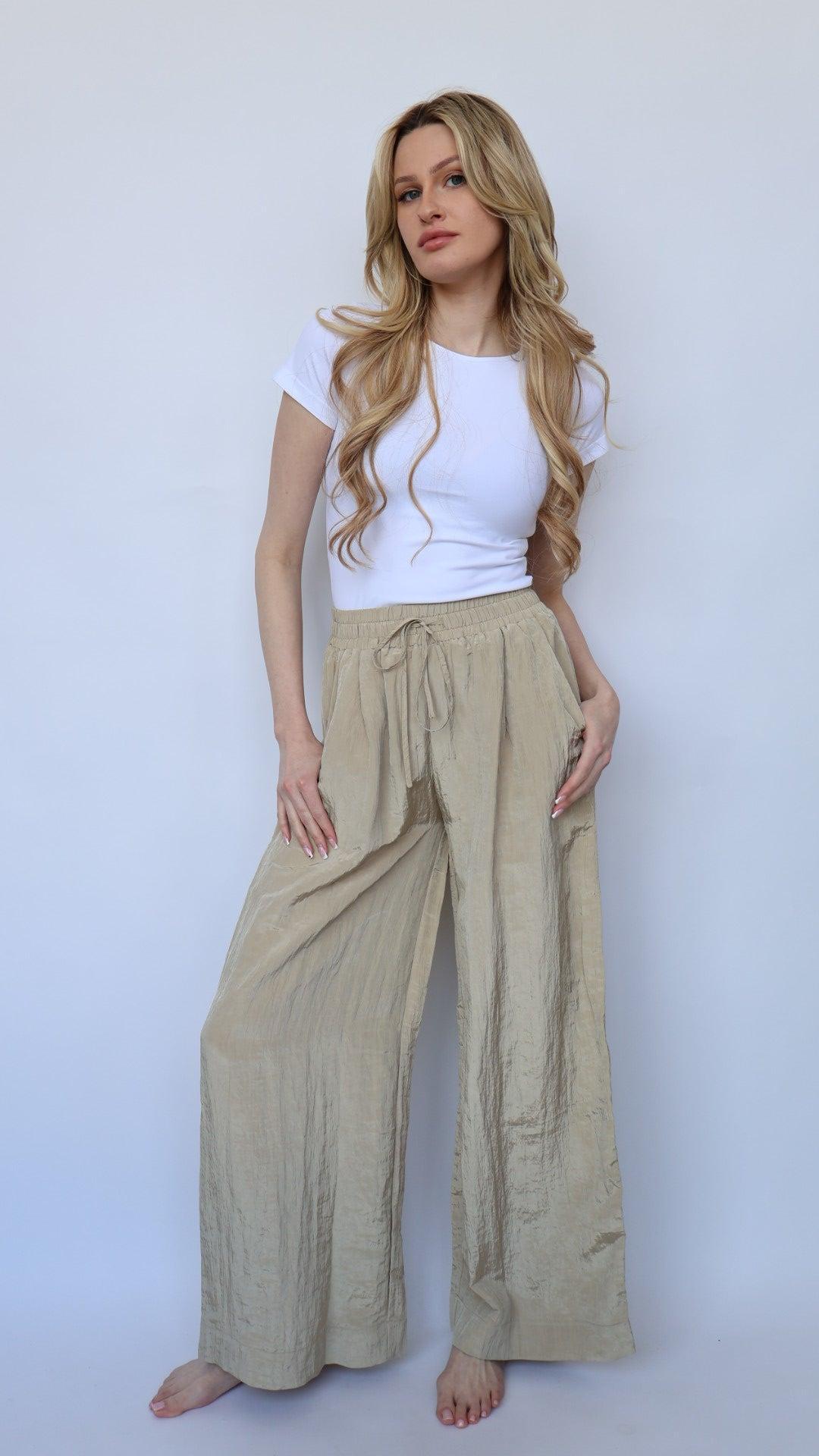 Textured Palazzo Pants Product Image