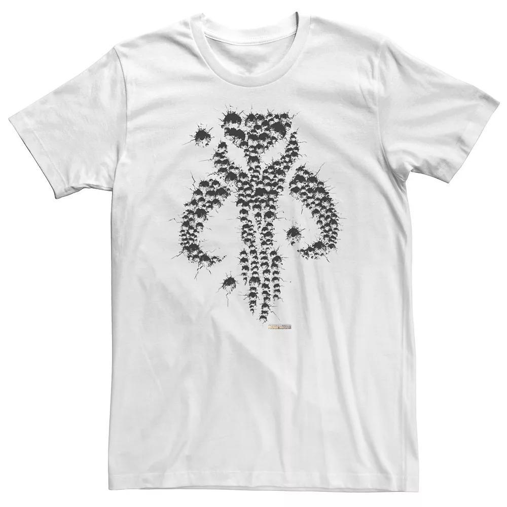 Big & Tall Star Wars The Mandalorian Mythosaur Bullet Hole Tee, Men's, Size: XL Tall, White Product Image