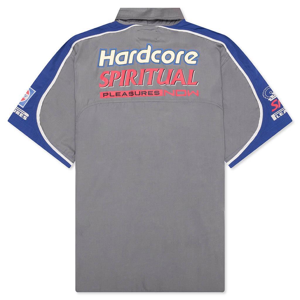 Terror Button Up Shirt - Grey Male Product Image