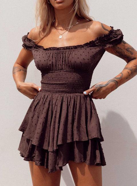 The Love Galore Romper Brown Product Image