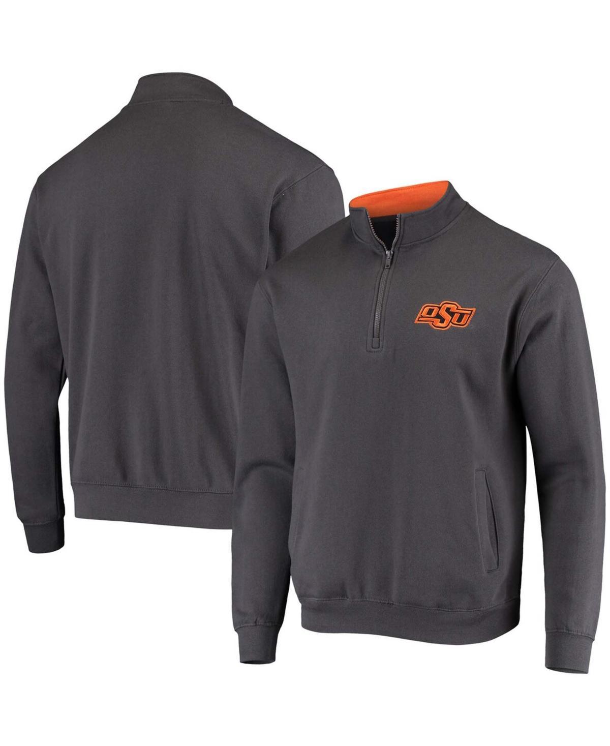 Men's Colosseum Charcoal Oklahoma State Cowboys Tortugas Logo Quarter-Zip Jacket, Size: 3XL Product Image