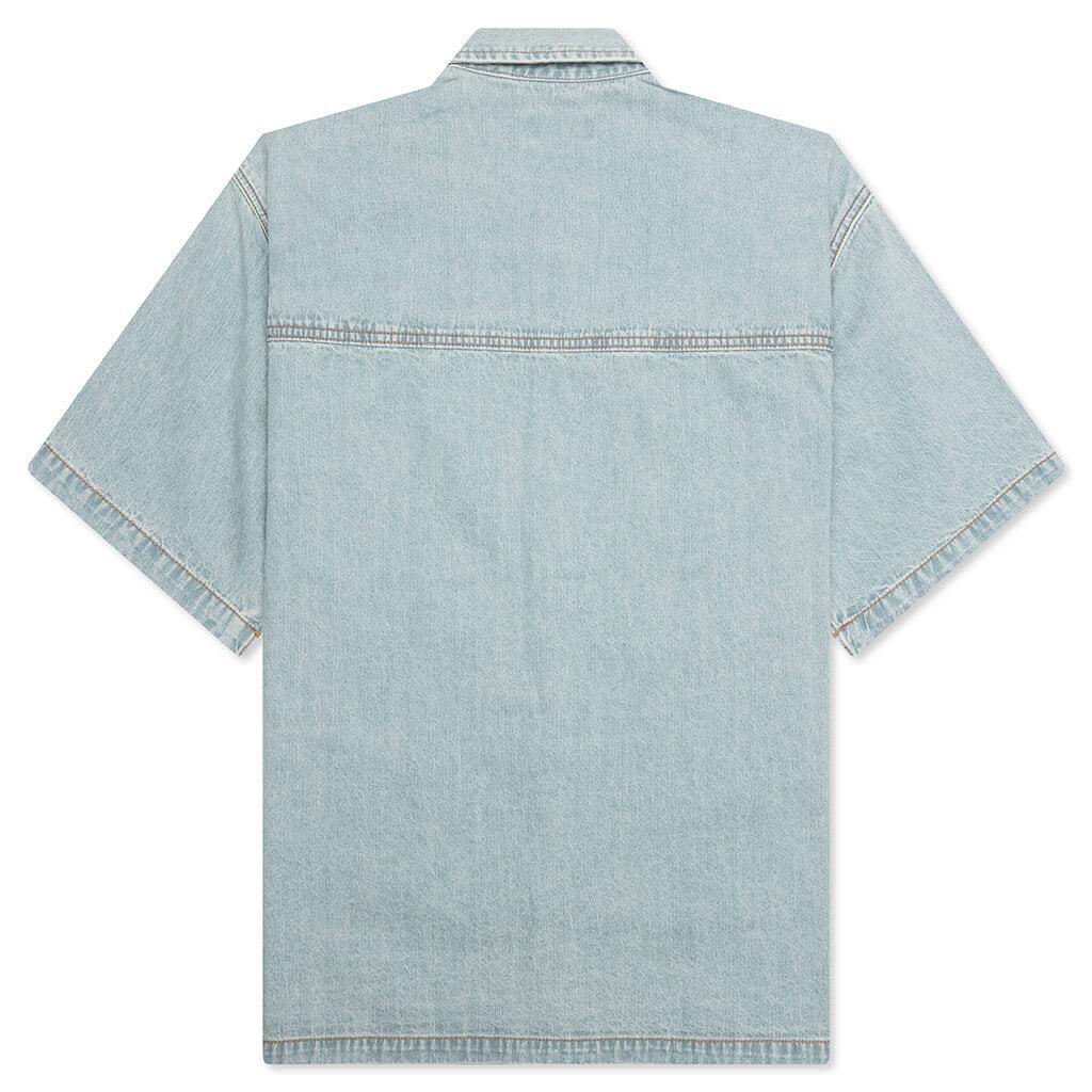 Blue Dog S/S Cropped Fit Woven Shirt - Blueberry Haze Male Product Image