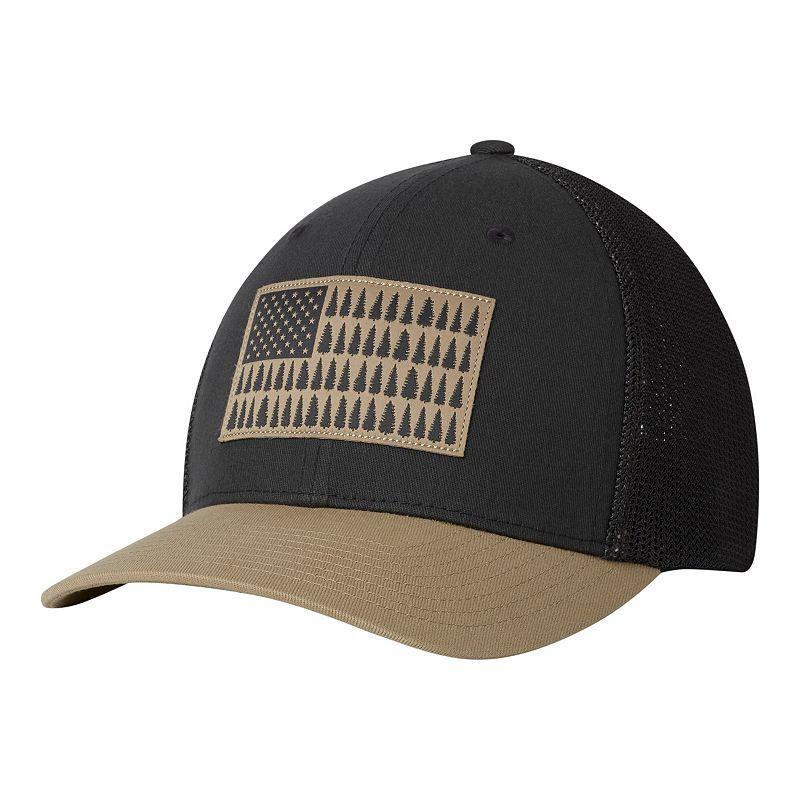 Men's Columbia FlexFit Mesh Tree Flag Fitted Cap, Size: Small/Medium, Shark British Product Image