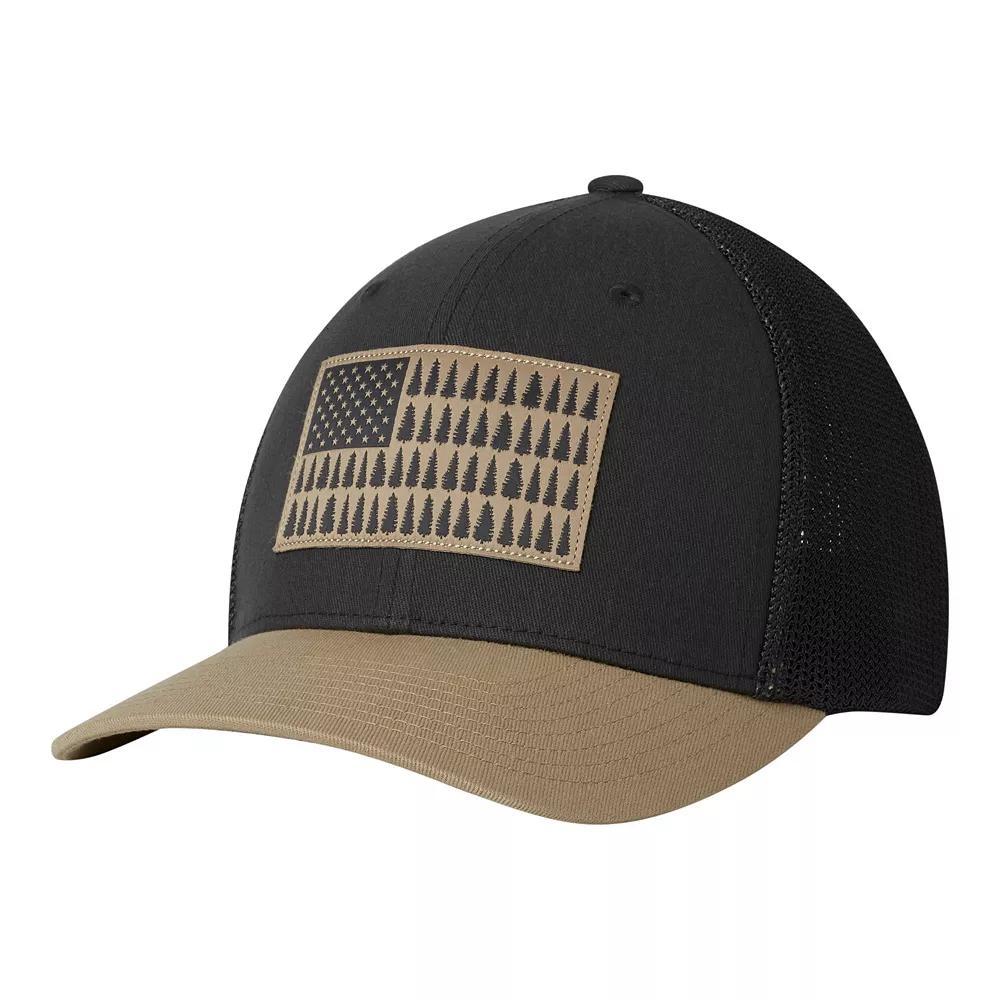 Men's Columbia FlexFit Mesh Tree Flag Fitted Cap, Size: Small/Medium, Shark British Product Image