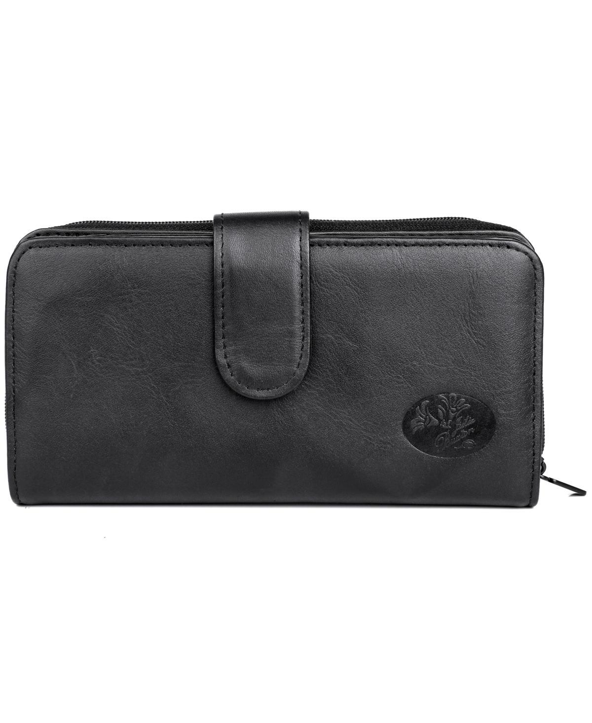 Julia Buxton Heiress RFID-Blocking Leather Checkbook Wallet Product Image