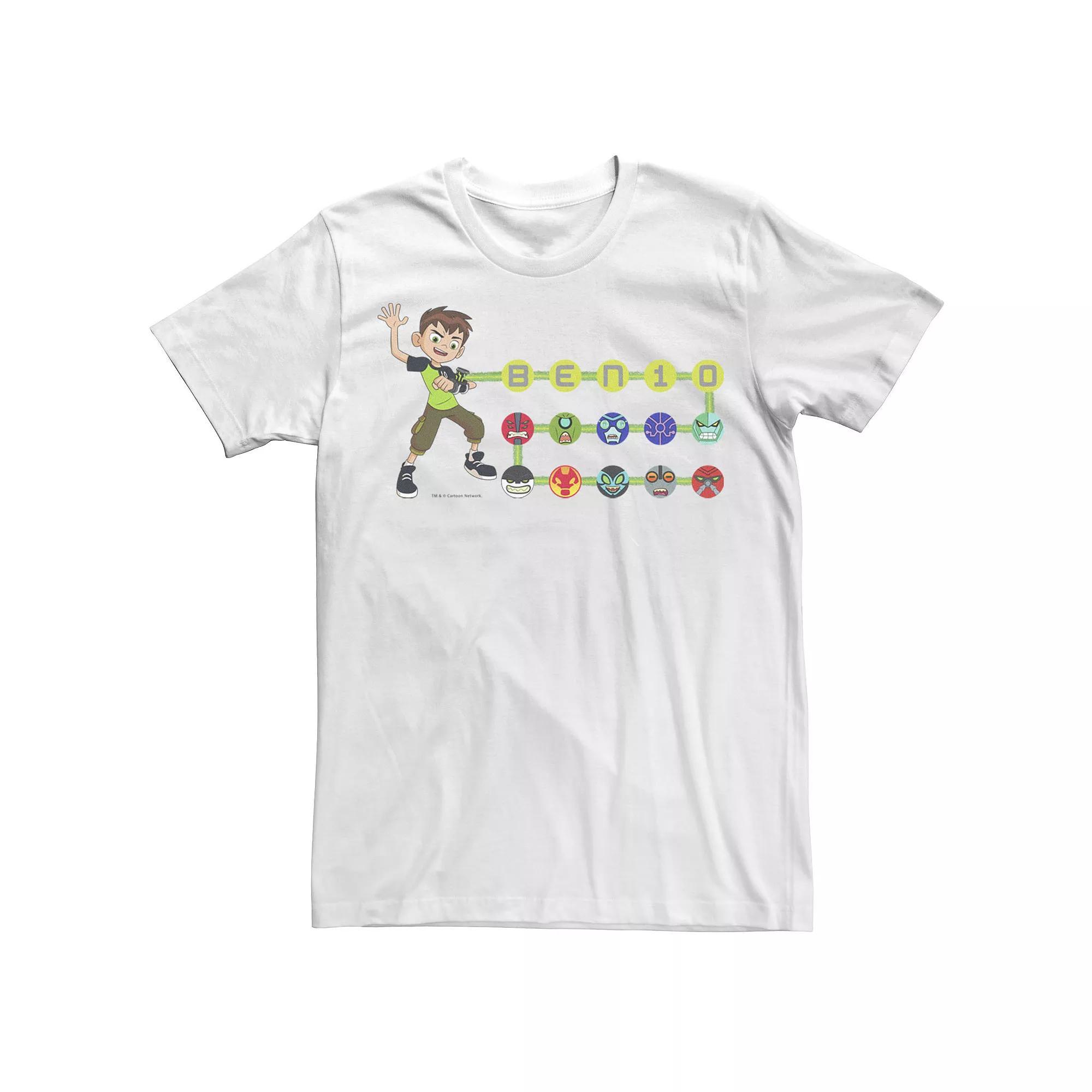 Men's Ben 10 Ben Aliens Graphic Tee, Size: Medium, White Product Image