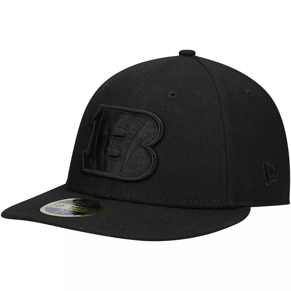 Mens New Era Black Cincinnati Bengals Black Low Profile 59FIFTY II Fitted Hat Product Image