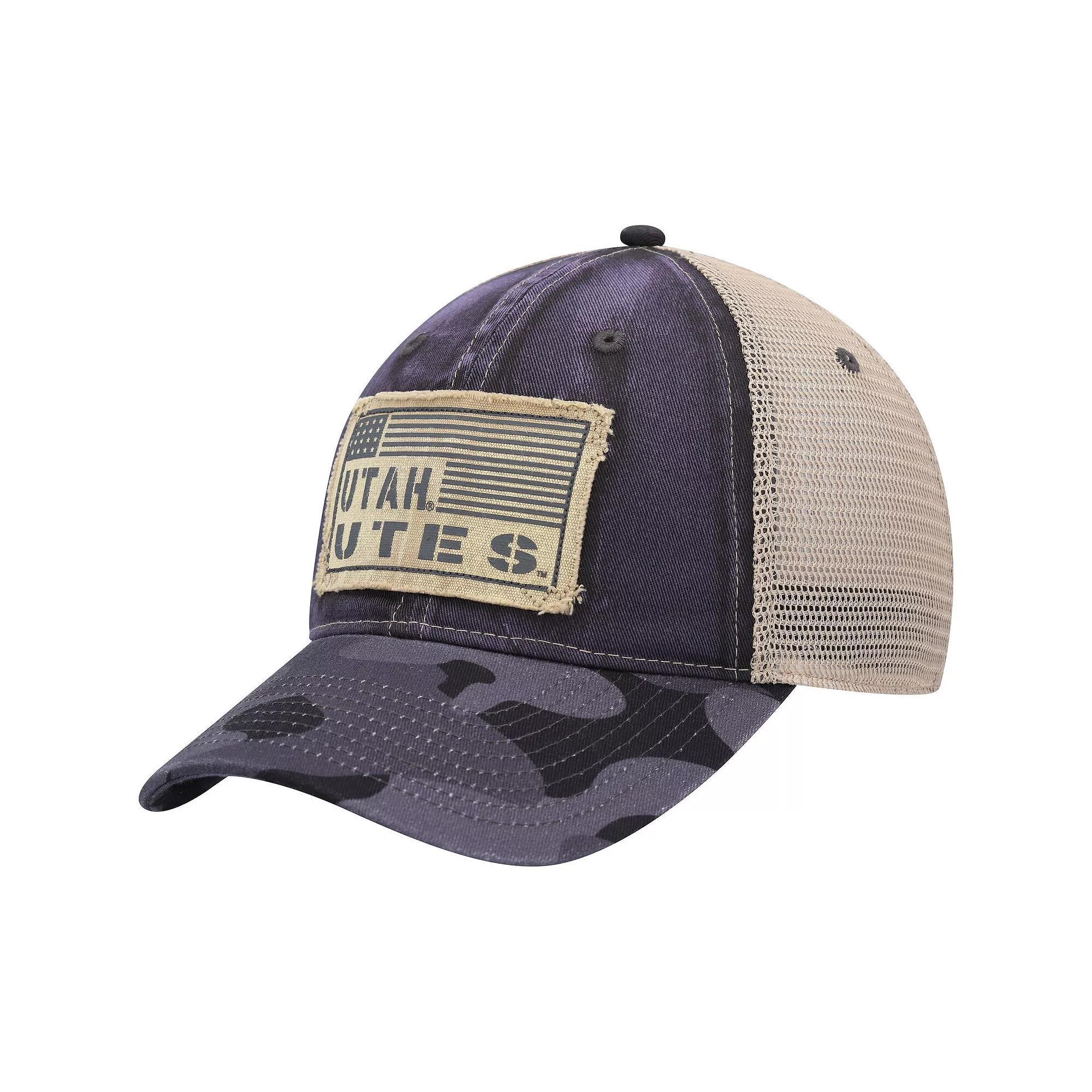 Mens Colosseum Charcoal Utah Utes OHT Military Appreciation United Trucker Snapback Hat Product Image