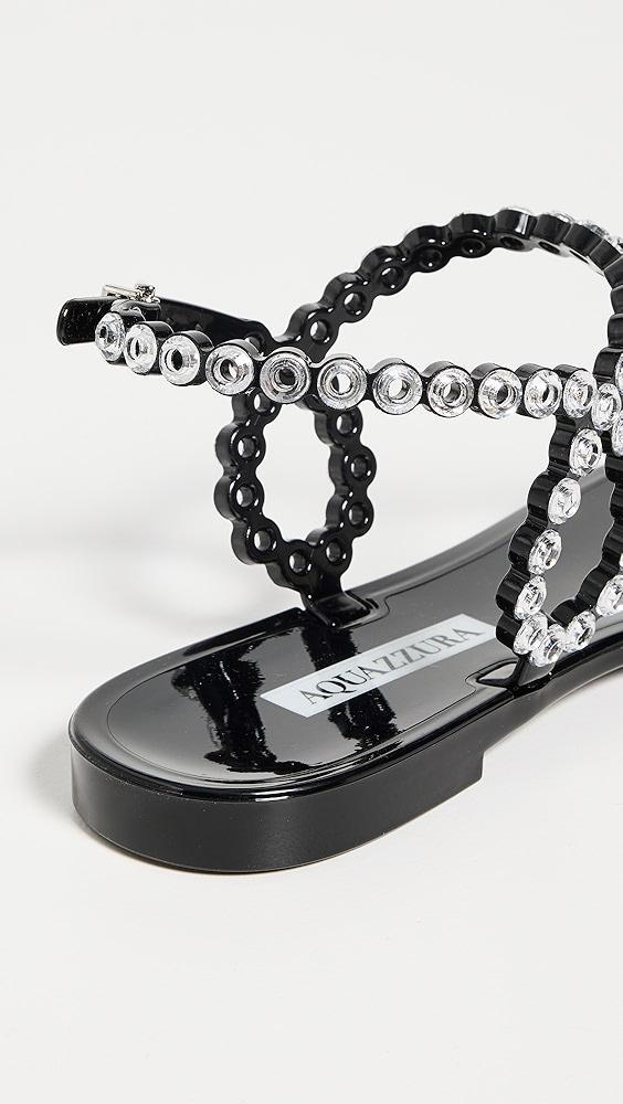 Aquazzura Almost Bare Crystal Jelly Sandal Flats | Shopbop Product Image