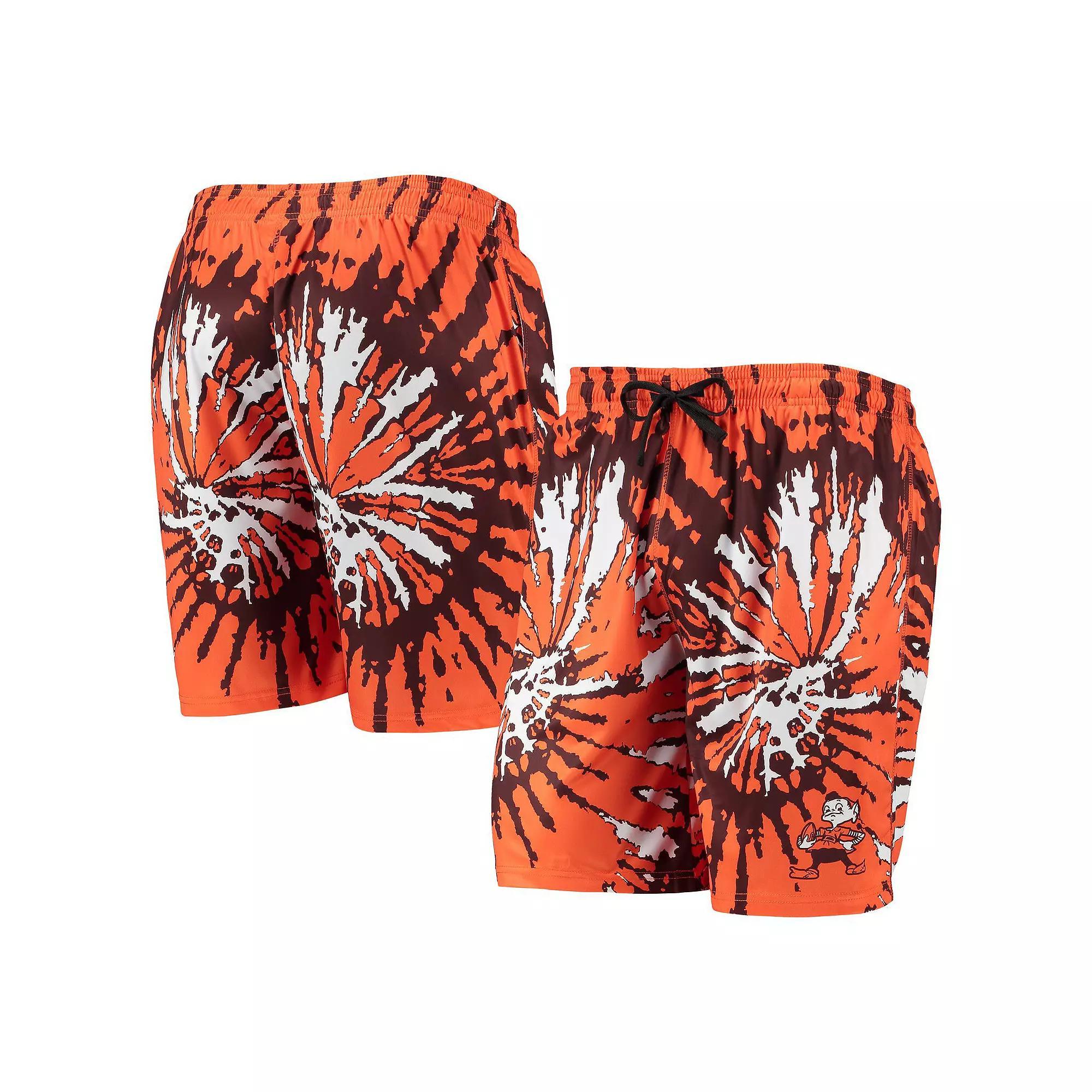 Men's FOCO Orange Cleveland Browns Retro Static Mesh Lounge Shorts, Size: Small Product Image