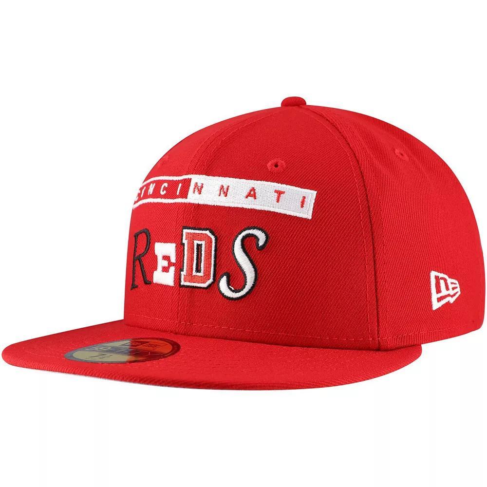 Men's New Era Red Cincinnati Reds Ransom 59FIFTY Fitted Hat, Size: 7 3/8, Red Red Product Image