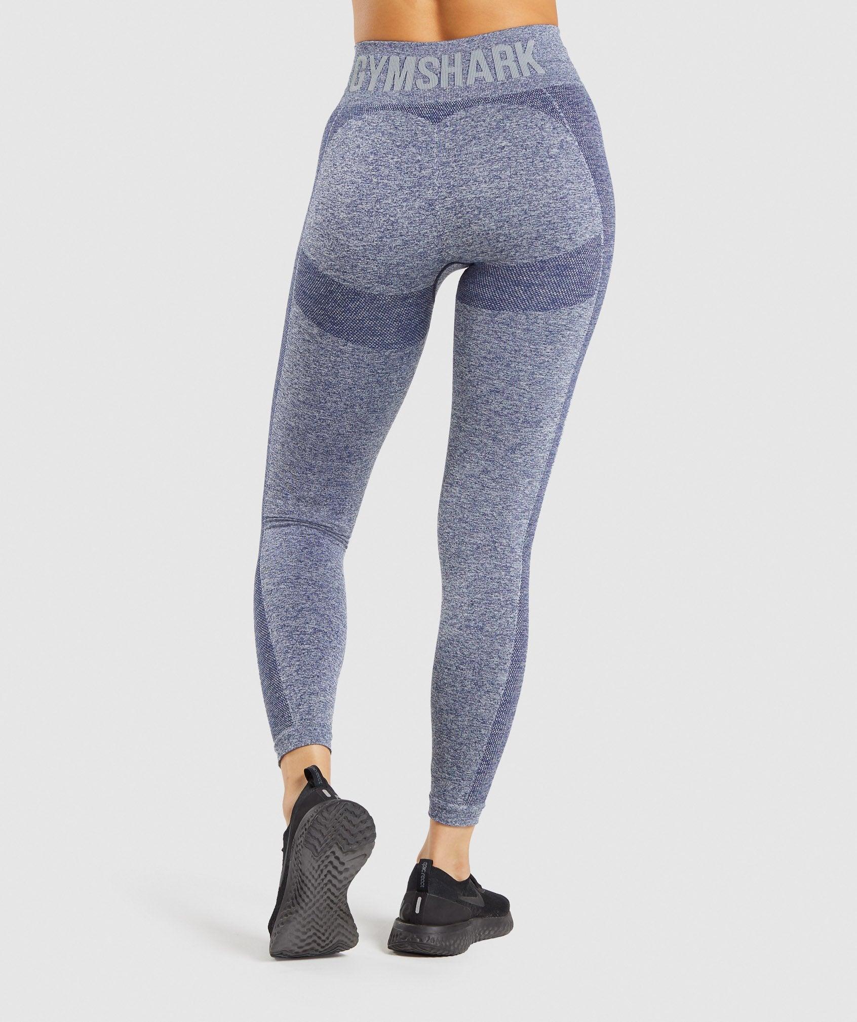 Gymshark Flex High Waisted Leggings - Navy Marl/Light Grey Female Product Image