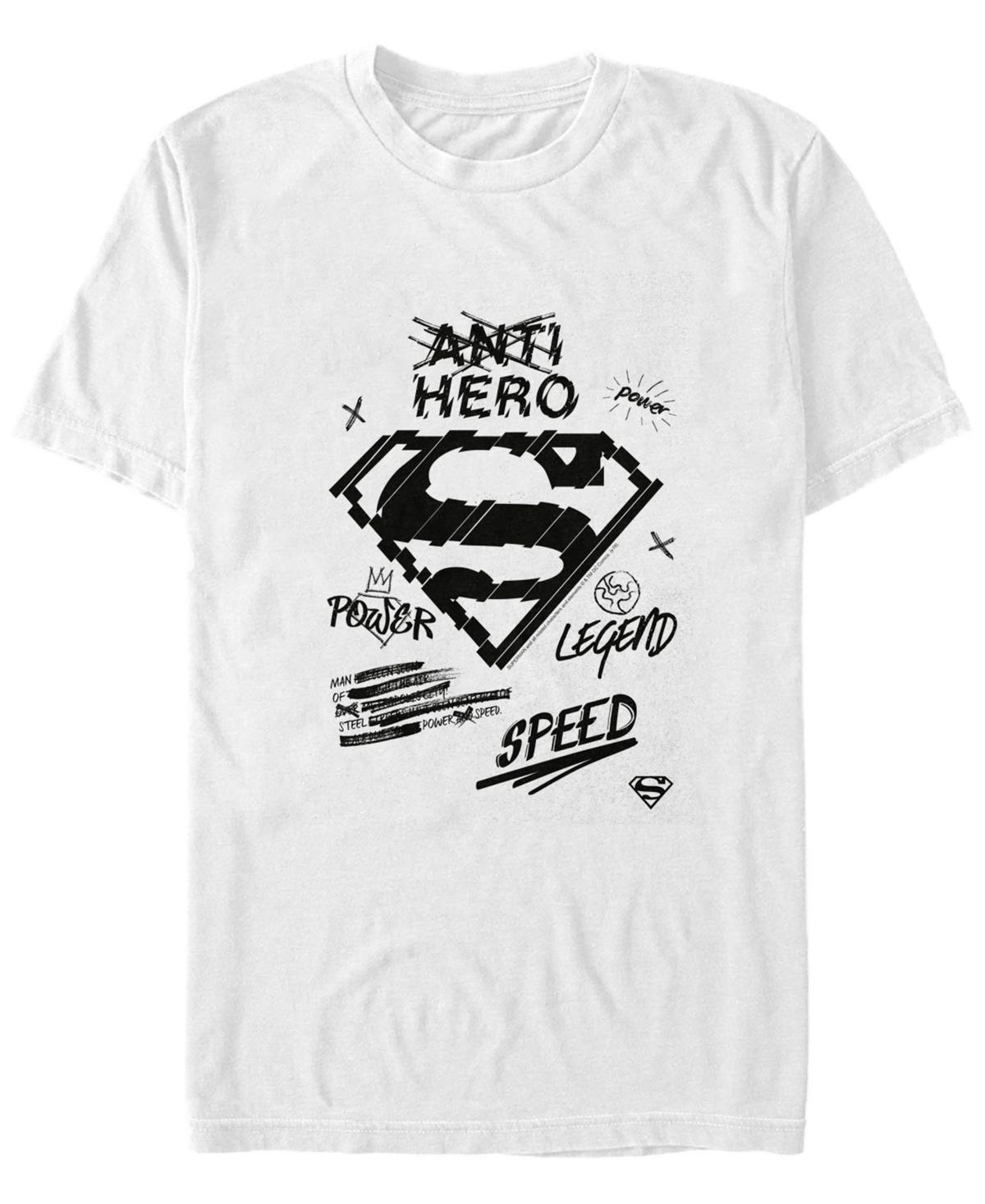 Men's DC Comics Superman Sketched Chest Logo Graphic Tee, Size: Small, White Product Image