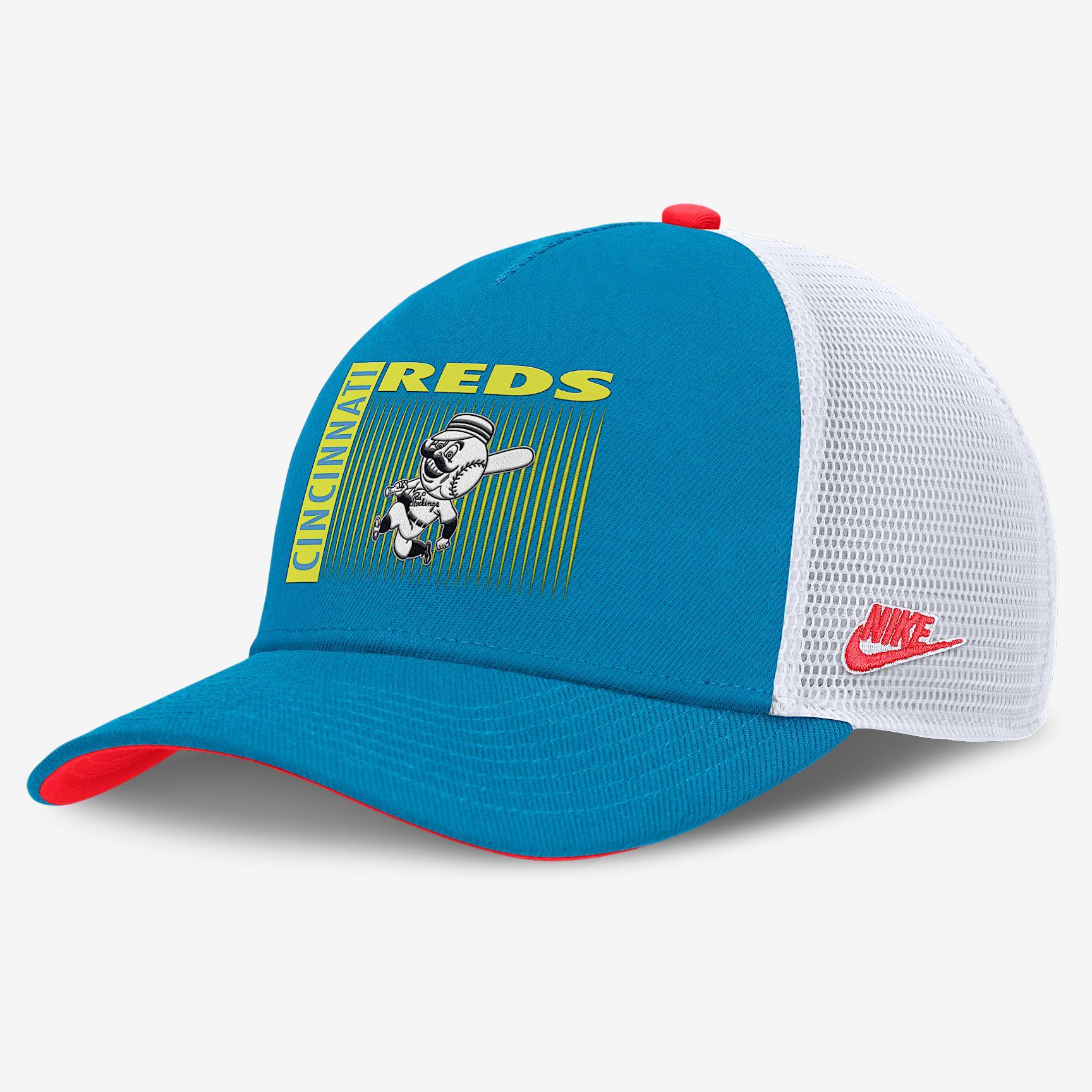 Boston Red Sox Neon 90s Rise Men's Nike Dri-FIT MLB Trucker Adjustable Hat Product Image